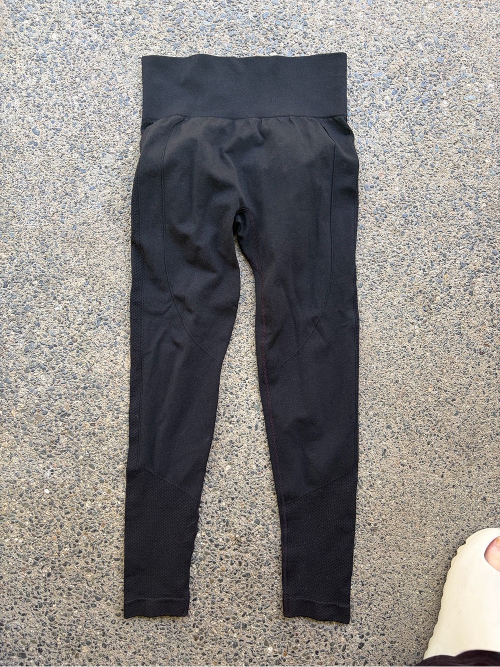 High-Waist Black Seam-Detail Leggings